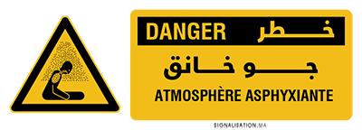 Danger atmosphère asphyxiante