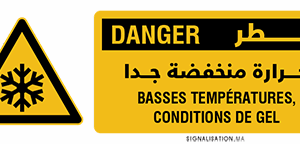 Danger basses températures / conditions de gel