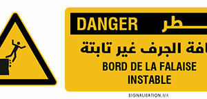 Danger Bord de la falaise instable