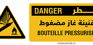 Danger bouteille pressurisée