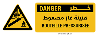 Danger bouteille pressurisée