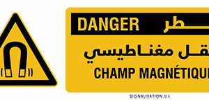Danger champ magnétique