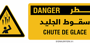 Danger chute de glace