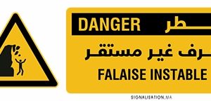 Danger Falaise instable