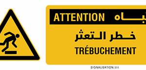 Danger risque de trébuchement