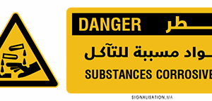 Danger substances corrosives