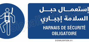 Harnais de sécurité obligatoire Plaque horizontale