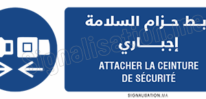 Attacher la ceinture de sécurité Plaque horizontale