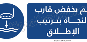 Abaisser l’embarcation desauvetage à l’eau dans l’ordre de lancement Plaque horizontale