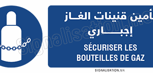 Sécuriser les bouteilles de gaz Plaque horizontale