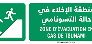 Zone d’évacuation en cas de tsunami