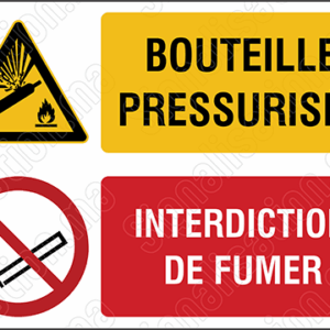 Bouteille pressurisée - Interdiction de fumer