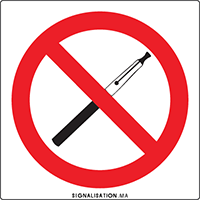 CIGARETTE ÉLECTRONIQUE INTERDITE