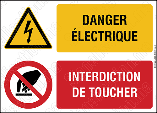 Danger électrique - Interdiction de toucher