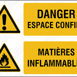 Danger espace confiné - Matières inflammables