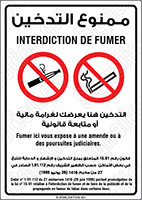 DEFENSE DE FUMER CONSIGNES