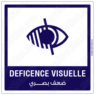 Déficence visuelle Plaque