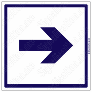 Flèche droite Plaque