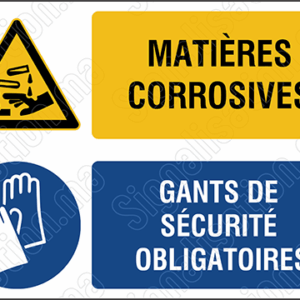 Matières corrosives - Gants de sécurité obligatoires