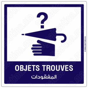 Objets trouvés Plaque